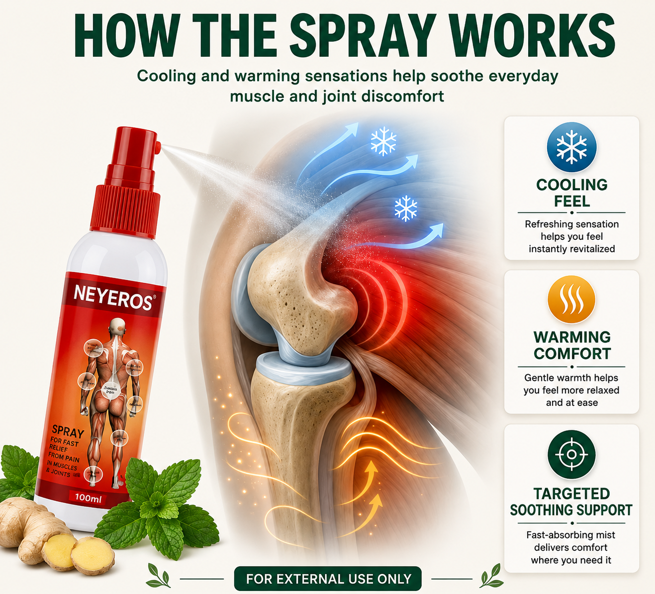 🩹 NEYEROS® | Advanced Rapid Relief Spray for Muscle & Joint Comfort – Targeted Spray Technology with Botanical Formula for Everyday Mobility Support