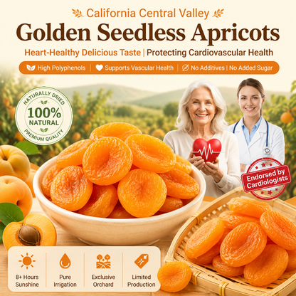 🍑 Golden Seedless Apricots - 🌿 Enjoy natural sweetness while supporting a balanced, healthier lifestyle.