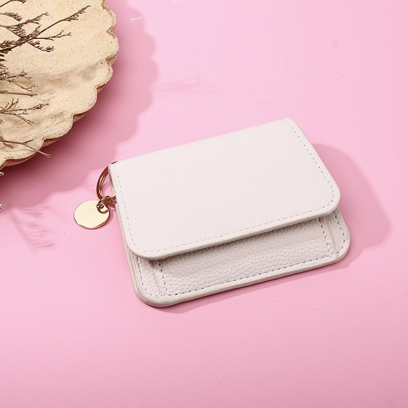 🔥LAST DAY 49% OFF- RFID Short Wallets for Women – Fashionable Card Holder with Key Ring & Coin Purse
