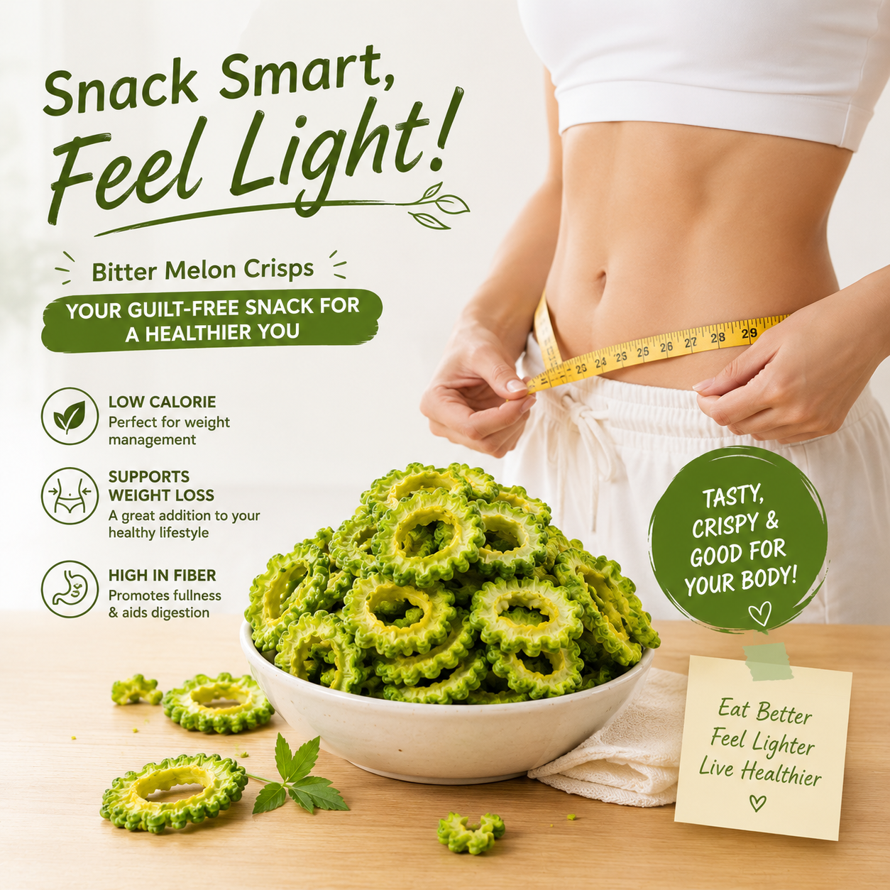 Premium Bitter Melon Chips  A Naturally Crispy Snack for Smarter Everyday Choices