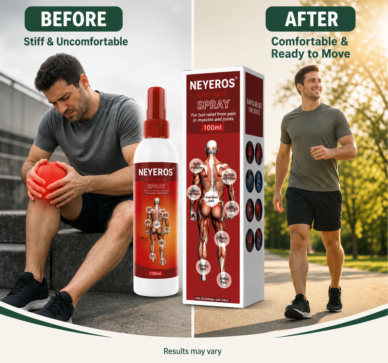 🩹 NEYEROS® | Advanced Rapid Relief Spray for Muscle & Joint Comfort – Targeted Spray Technology with Botanical Formula for Everyday Mobility Support