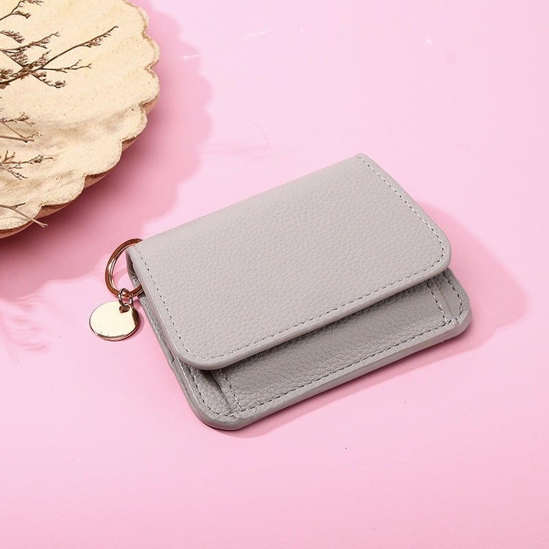 🔥LAST DAY 49% OFF- RFID Short Wallets for Women – Fashionable Card Holder with Key Ring & Coin Purse